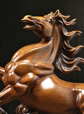 马到成功招财马摆件老板办公室桌面酒柜装饰Q品公司乔迁开业礼物