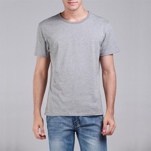加肥加大体恤 夏特大码肥佬男胖8XL莱卡棉纯M色圆领短袖T恤胸围15