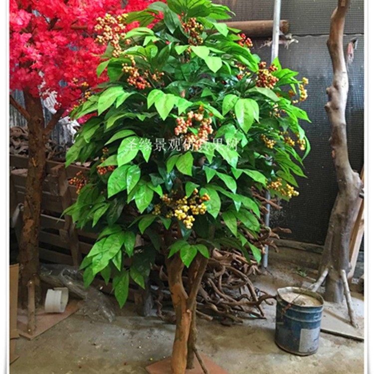 仿真咖啡树盆栽_仿真咖啡树枝_客厅仿真咖啡树仿真水果园艺装饰,工业油品/胶粘/化学/实验室用品,基础油,淘宝优惠券,粉丝福利购,淘宝优惠卷