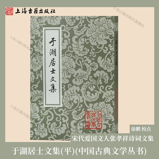 【官方正版】于湖居士文集(中国古典文学丛书)徐鹏 校点 宋代爱国文人张孝祥诗词文集上海古籍出版社