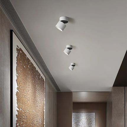 可调角度led筒灯射灯明装可折叠免开孔桶灯走廊过道背景墙玄关灯