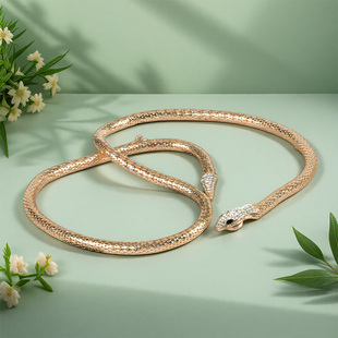 嘟卡丹金属蛇形腰链磁吸设计感小众本命年细腰带装饰配裙子连衣裙