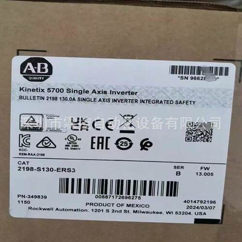 AB罗克韦尔2198-S130-ERS3Kinetix5700轴伺服逆变模块议价