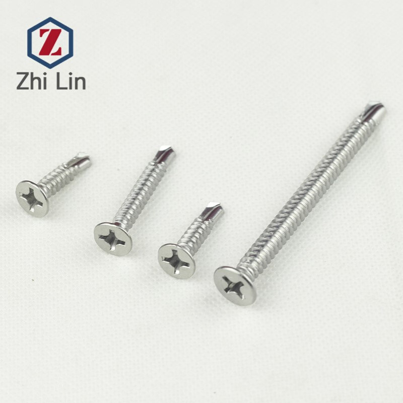 ST3.5不锈钢410十字槽沉头自钻自攻螺钉 沉头十字钻尾 GB15856.2