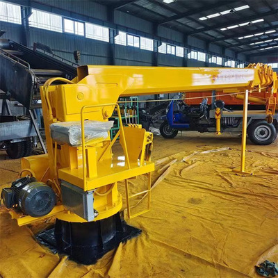 渔船捕捞随船吊起重机 港口码头货运固定吊 货物运输吊臂