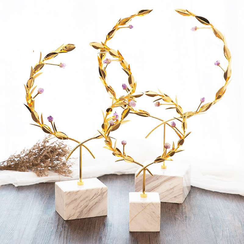 批发花环摆件家居饰品创意时尚现代样板房客厅电视柜酒店软装配饰