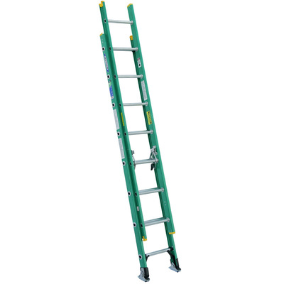 WERNER/稳耐梯子玻璃钢电力工程梯绝缘梯两节延伸梯D5916-22.44米