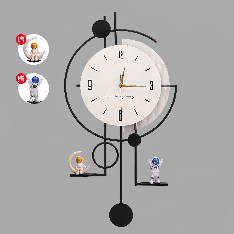现代简约钟表客厅时尚个性创意时钟级感挂墙玄关背景装饰画挂钟