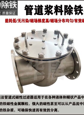 多级磁性过滤器 磁场13000GS 管道式粉料除磁器DN100磁性过滤机