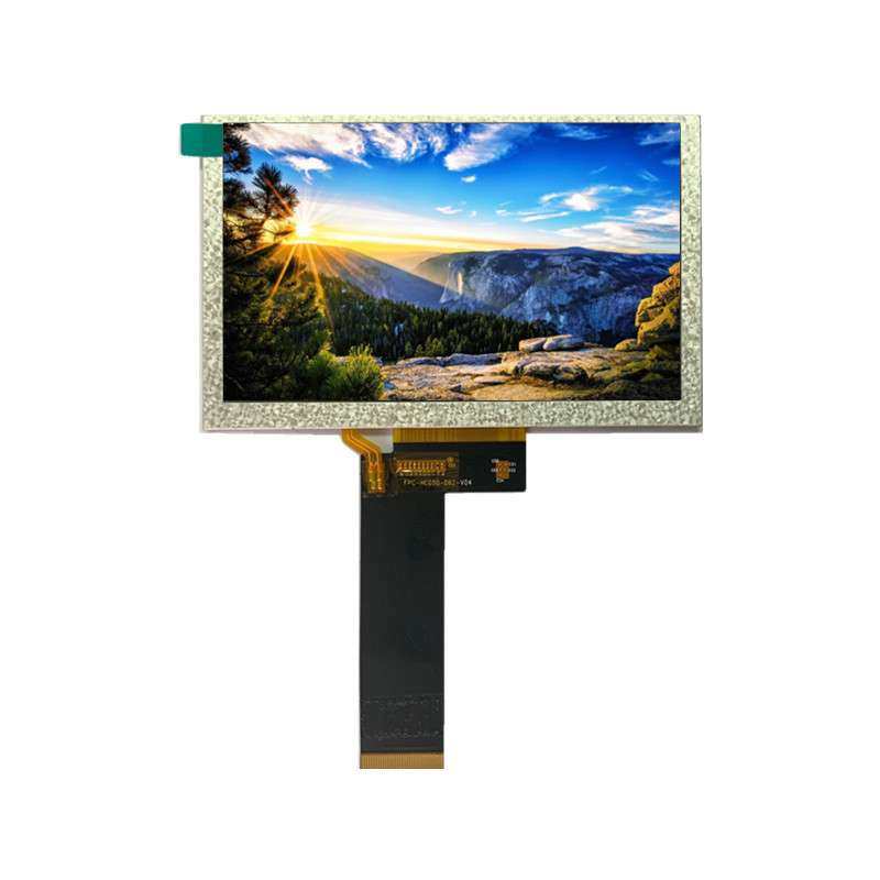 5寸IPS TFT液晶显示屏 40P RGB接口 800X480点阵屏 可选配电容屏
