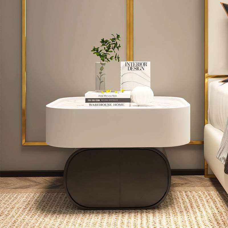 免安装床头柜现代简约轻奢感圆形岩板极简床边小柜子创意网红,3C数码配件,其它配件,淘宝优惠券,粉丝福利购,淘宝优惠卷