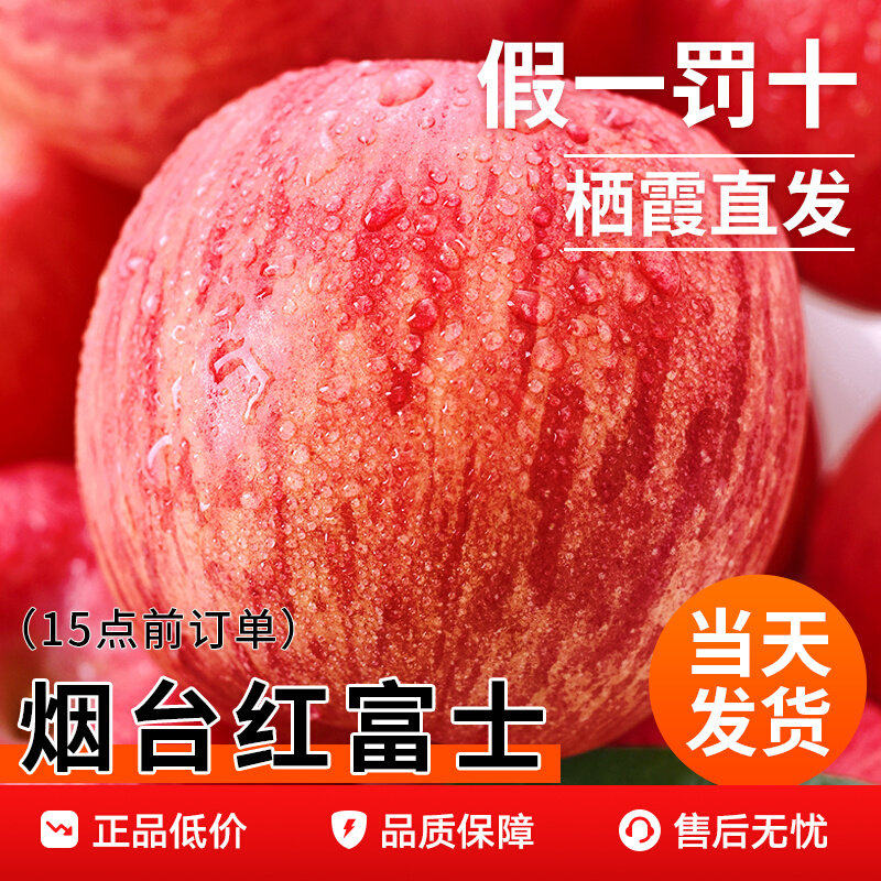 红富士苹果新鲜水果山东正宗烟台当季水果脆甜整箱优质好果批发