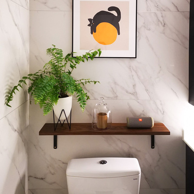 CHONG翀 整木之美 原木搁板 隔板置物架木板实木厨房墙上墙面挂钩