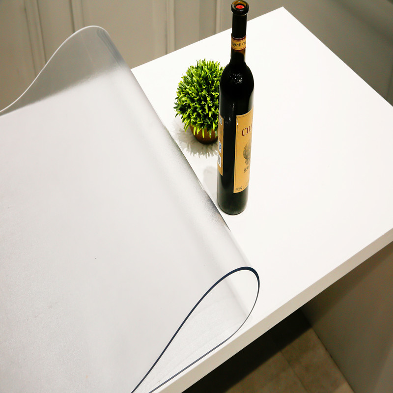 软玻璃透明加厚5mm餐桌垫磨砂防烫防水pvc圆桌布塑料水晶板茶几垫