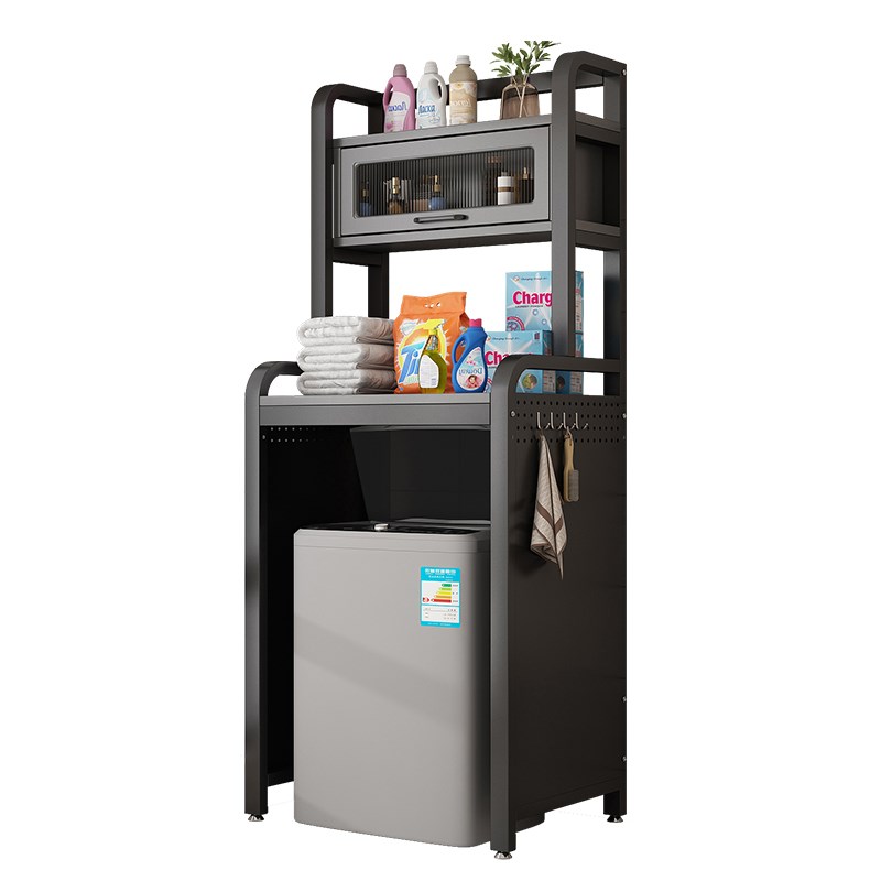 洗衣机置物架上方阳台落地收纳架卫生间储物杂物架滚筒洗衣机架子