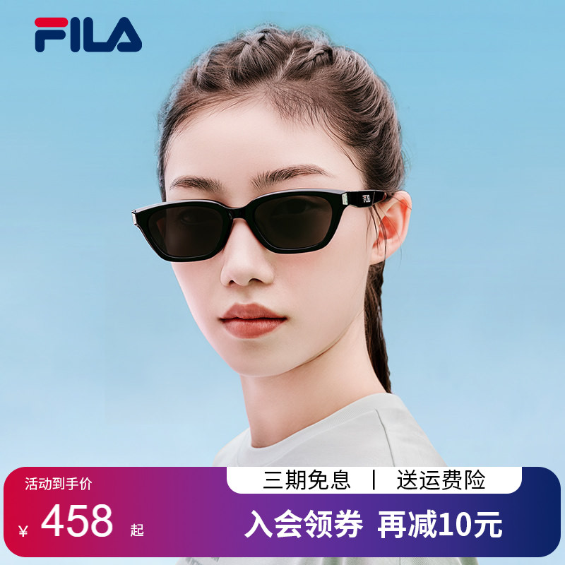 FILA斐乐猫眼小方框女款偏光近视太阳眼镜男开车遮阳墨镜SFI933F