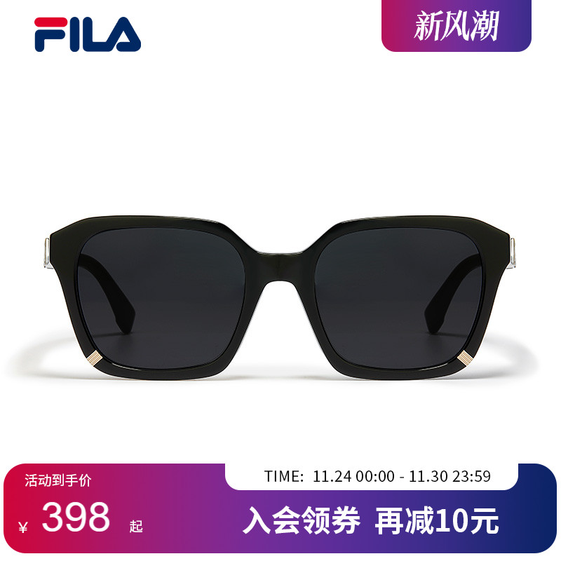 FILA斐乐GM墨镜女款复古方框太阳眼镜高清尼龙潮流墨镜男SFI915F
