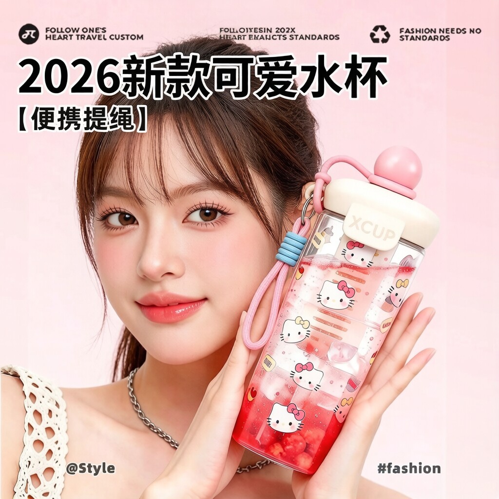 夏天水杯女2026新款高颜值大容量