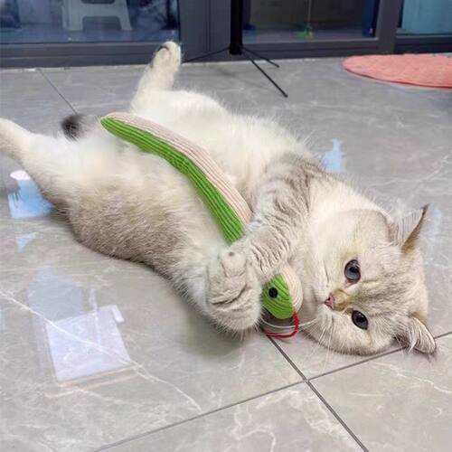 仿真蛇含响纸猫咪毛绒玩具猫咪狗
