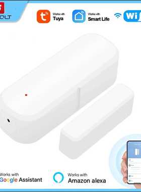 涂鸦WiFi门磁传感器门窗入侵探测报警器兼容GoogleHome智能报警器