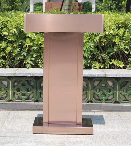 户外物业接待台迎宾台物业餐厅不锈钢演讲台酒店发言台咨询咨客台