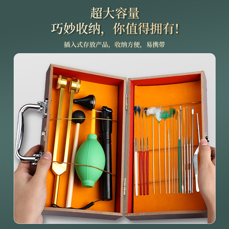 专业采耳工具套装技师专用手指灯鸡毛踩耳鹅毛棒镊子全套清洁毛毛