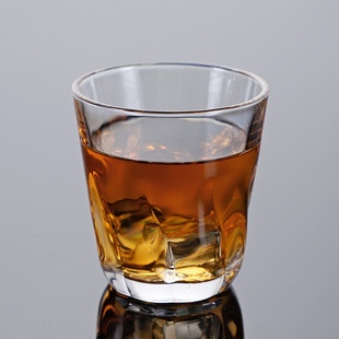 ROUPA 罗派竖纹加厚底玻璃杯钢化水杯耐高温防爆果汁咖啡杯奶茶杯