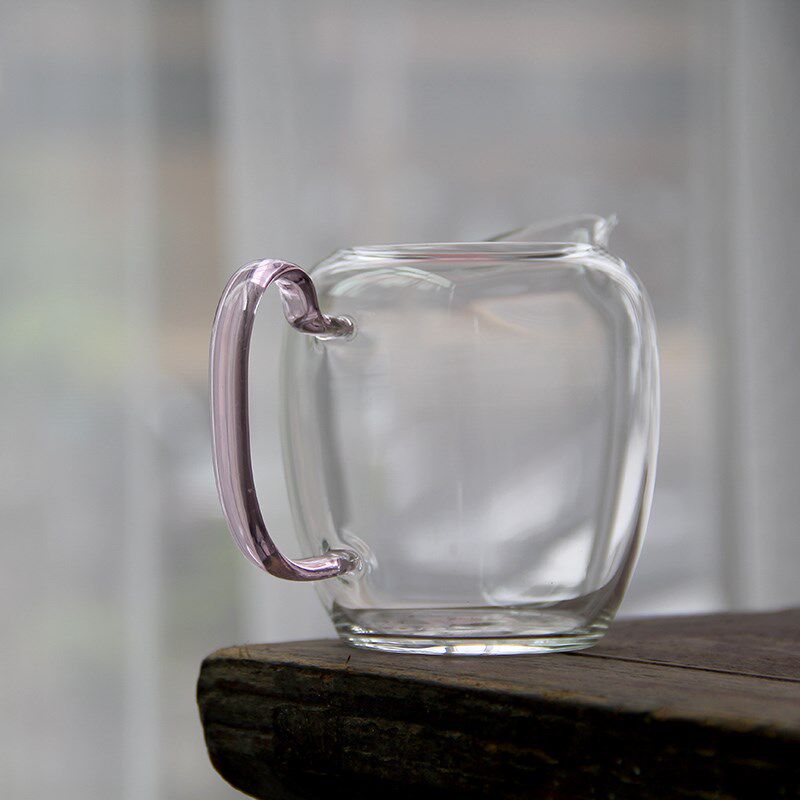 大容量工字把手柄玻璃公道杯耐热耐高温透明玻璃分茶器功夫茶具