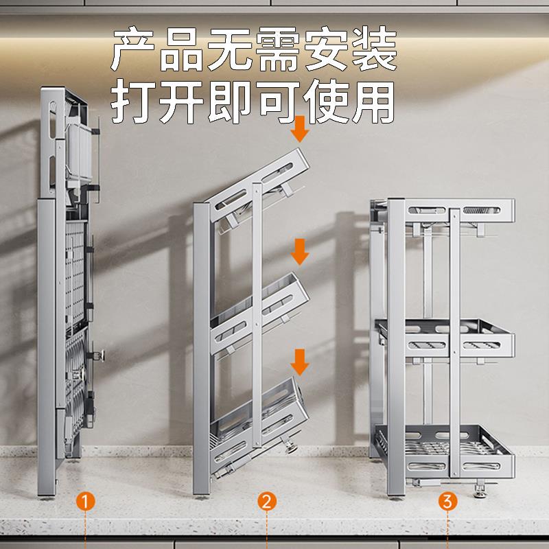 不锈钢厨房壁挂可折叠碗架沥水架晾放碗筷台面家用品收纳盒置物架