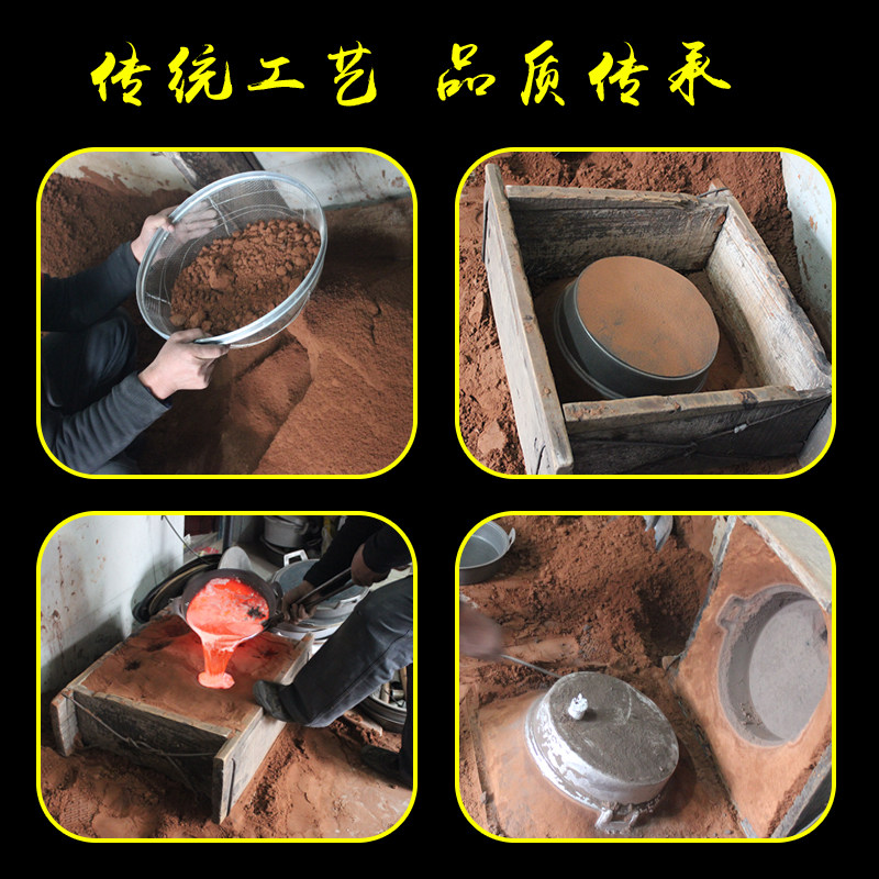 加厚煎锅铝平底锅铝不粘锅水煎饺锅炕饼锅烙饼手工铸铝铝锅平底锅