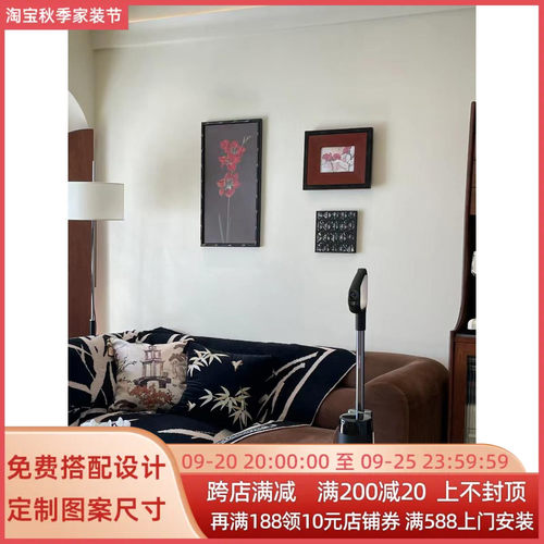 美式中古风挂画 民宿复古组合壁画 客厅餐厅装饰高档感抽象画