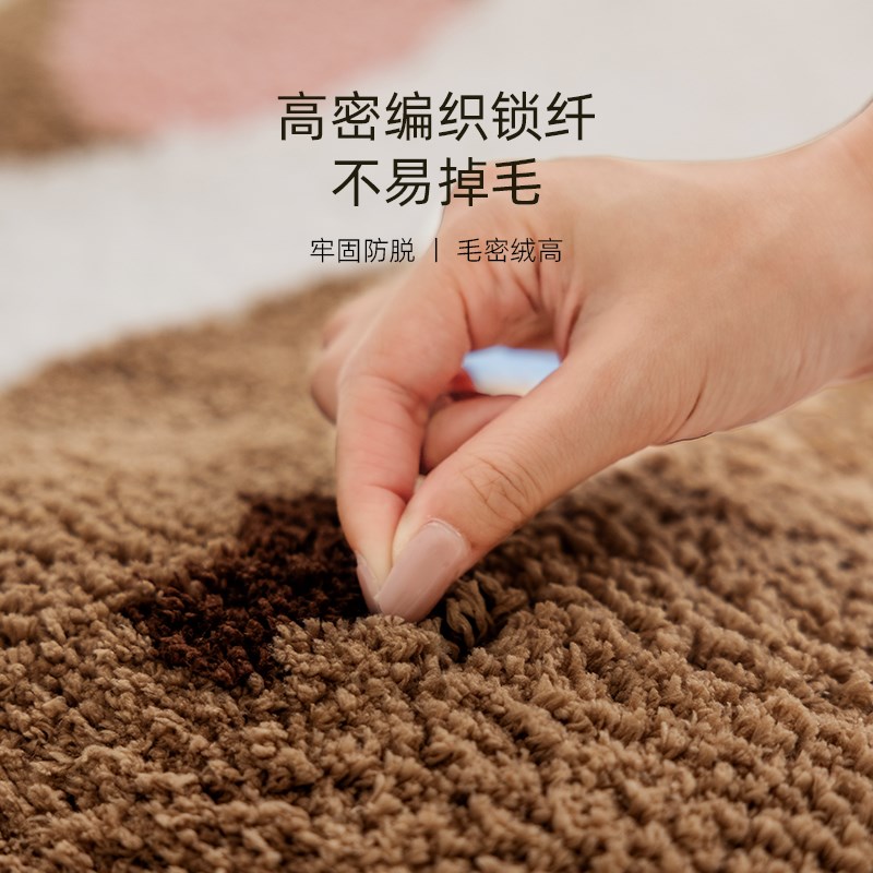 卡通奶油绒猫狗浴室地毯卫生间门口地垫厕所吸水进门防滑家用脚垫