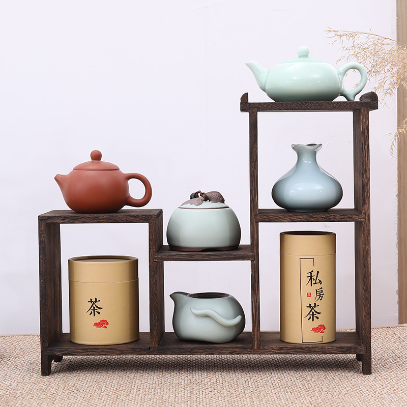 烧桐木桌面置物架杂物收纳架物品摆放架多宝阁古董展示架茶具架