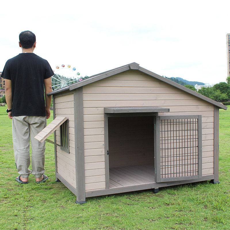 室外户外实木防晒防雨狗屋狗窝狗笼狗房狗大型中型犬庭院别墅通用