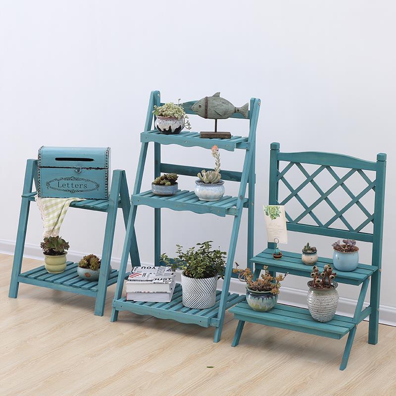 包邮落地式实木阶梯多层花架子室内阳台吊兰绿萝多肉组合花盆架