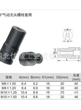 GENIUS天赋工具气动双头螺栓无头螺栓套筒306100-416200