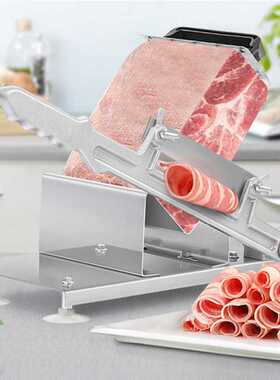 羊肉卷切片机家用手动羊肉片冻熟牛肉卷切肉机小型切肉器刨肉机