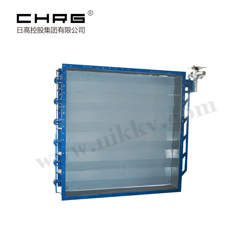 阀门厂家供应矩形烟气脱硫挡板门DN100 百叶式电动方风门现货批发