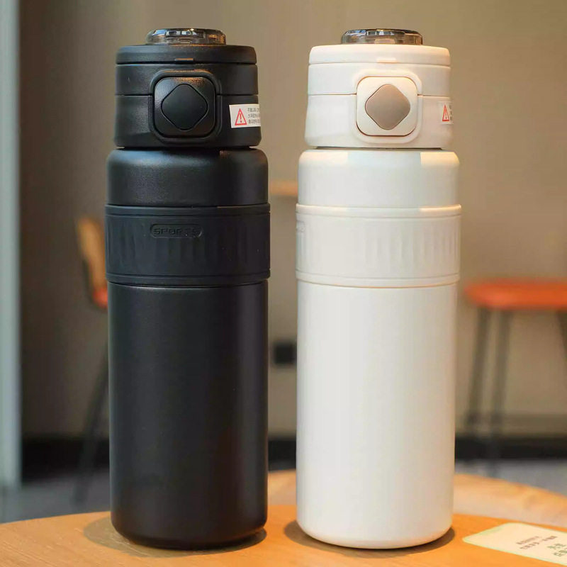 大容量1000ml保温杯女便携随行双饮杯子弹跳盖户外运动水杯带吸管图片