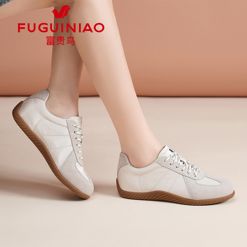 富贵鸟德训鞋女款2026新款勃肯鞋子秋冬小白鞋平底休闲鞋运动板鞋