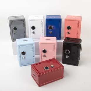 长密码盒 带锁收纳盒存钱罐迷你金属钱箱零钱盒储蓄罐钥匙保险柜