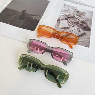jennie同款 网红街拍造型太阳镜女小框方形镂空圆形金属太阳镜女
