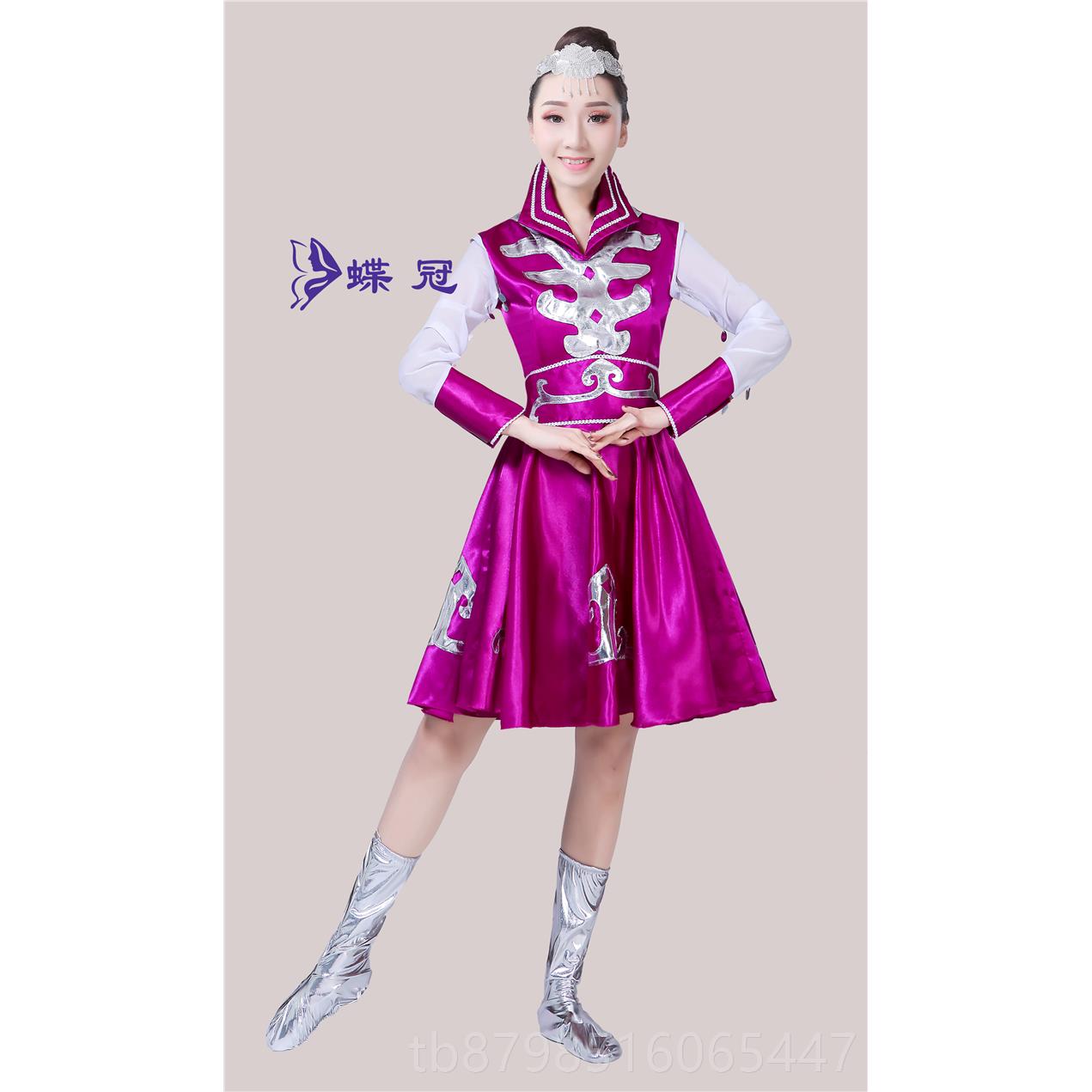 正品219长裙袍新款少数民族蒙0古族服女装内蒙舞蹈人表演舞成演出