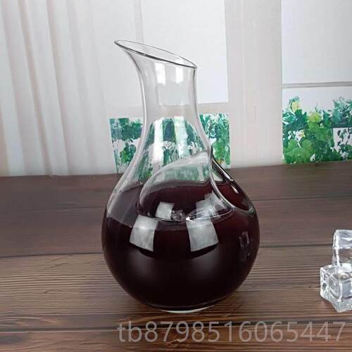 正品斜果口晶玻璃冰酒器酒酒具水 日式拇指壶冰酒壶 汁壶 醒器