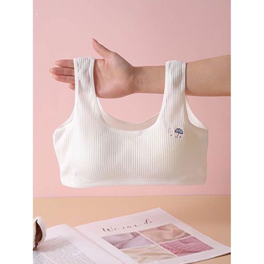 内衣女纯棉学生10-18岁发育期初中高中无钢圈女童小背心 少女文胸