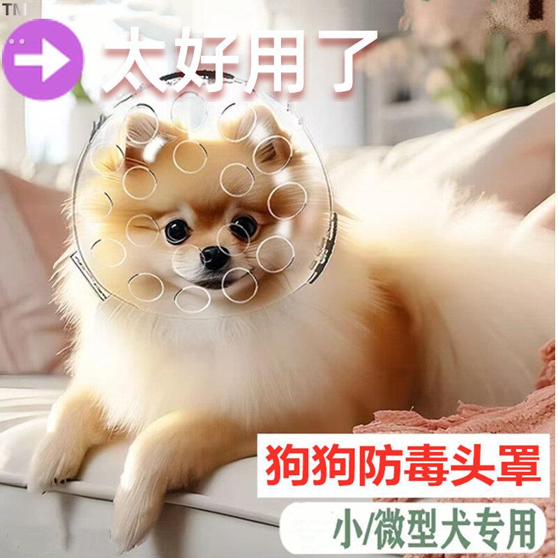 小狗防毒面罩狗狗太空头罩太空人头套防乱吃宠物嘴罩防舔咬防误食
