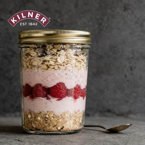 英国kilner隔夜燕麦杯储物罐梅森瓶泡菜罐食品储存罐蜂蜜罐早餐杯