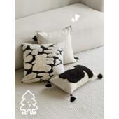 Mila我 小世界绣花流苏枕头客厅腰枕沙发垫套靠垫