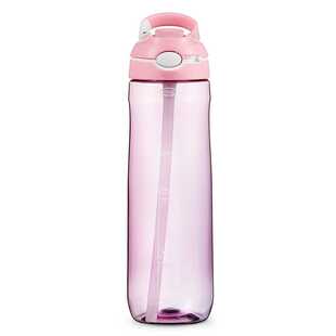 康迪克挂钩式提手弹跳吸嘴运动水杯带吸管塑料杯锁扣防漏便携