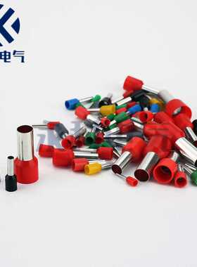 管形预缘端头E2510单线管形预绝缘端头 VE2510冷压铜线鼻子